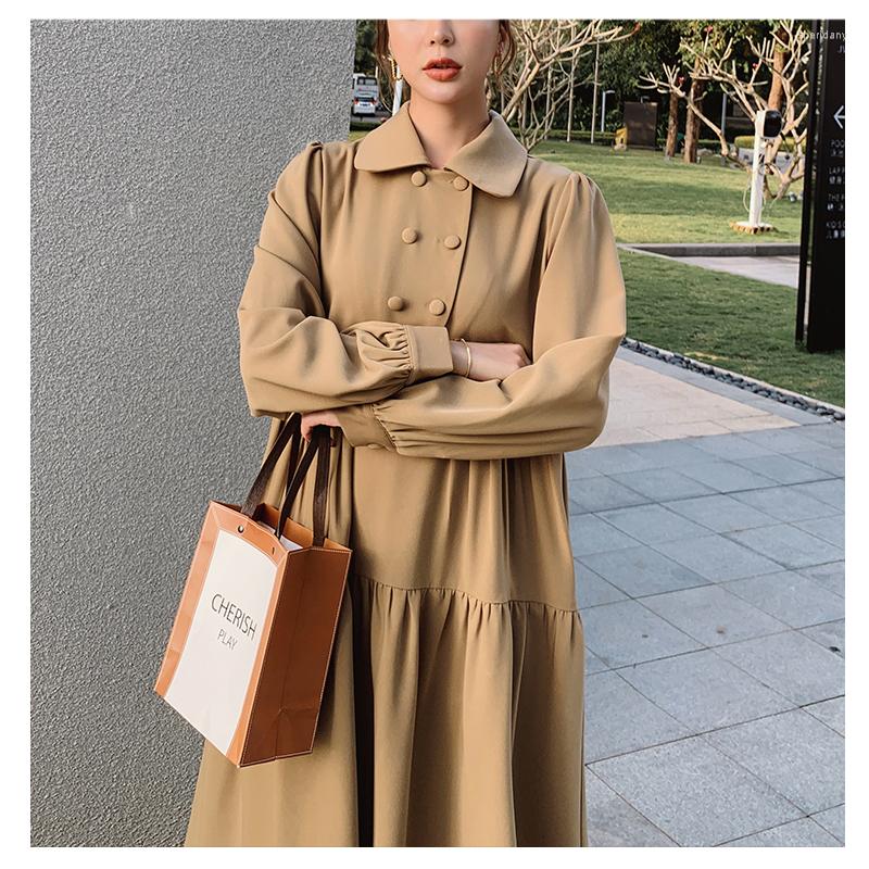 Casual Dresses Autumn Women's 2023 Khaki Doll Collar Long-sleeved Dress Female Spring And Plus Size Temperament Long Skirt
Casual Dresses Autumn Women's 2023 Khaki Doll Collar Long-sleeved Dress Female Spring And Plus Size Temperament Long Skirt
