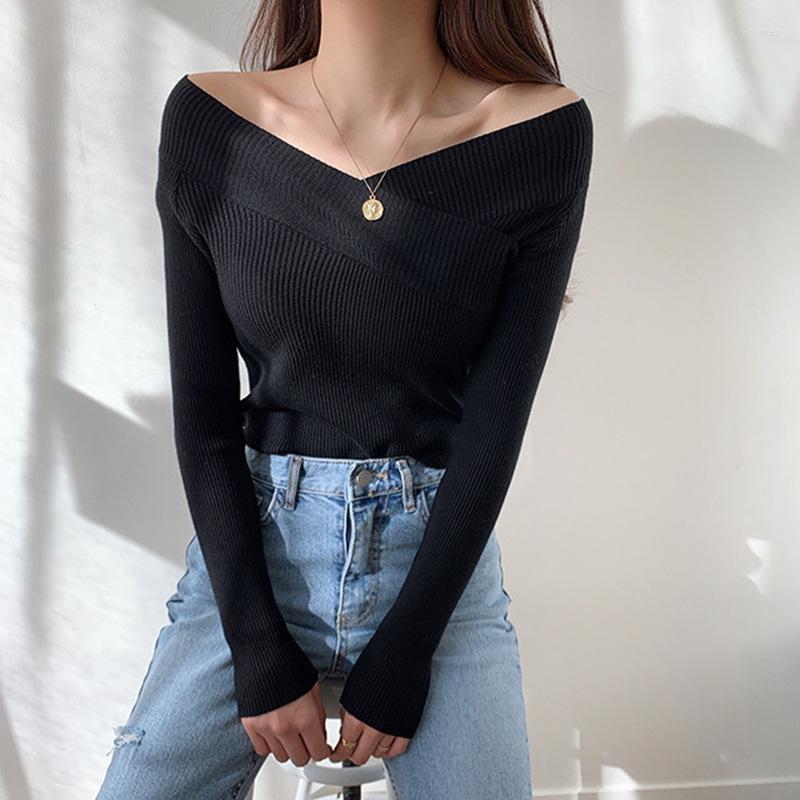Women's Sweaters Autumn Women Vintage Knit Sweater Lady Cross-v-neck Slash Neck Long Sleeve Knitted T Shirt Elastic Warm Basic 2023, White
Women's Sweaters Autumn Women Vintage Knit Sweater Lady Cross-v-neck Slash Neck Long Sleeve Knitted T Shirt Elastic Warm Basic 2023, White