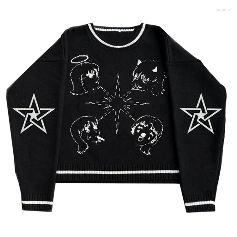 Women's Sweaters Y2K Sweater Vintage Star Graphics Harajuku Oversized Women Knitted Print Winter Thick Female Pullovers Casual Tops, Black
Women's Sweaters Y2K Sweater Vintage Star Graphics Harajuku Oversized Women Knitted Print Winter Thick Female Pullovers Casual Tops, Black