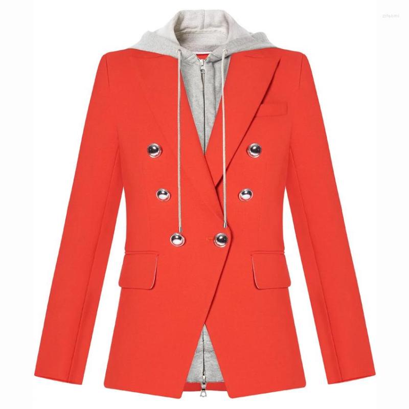 Women' Jackets Fashion Casual Red Women Good Quality Spliced With Hood Jacket Removable Gold Button Streetwear Windbreak Veste Femme
Women' Jackets Fashion Casual Red Women Good Quality Spliced With Hood Jacket Removable Gold Button Streetwear Windbreak Veste Femme
