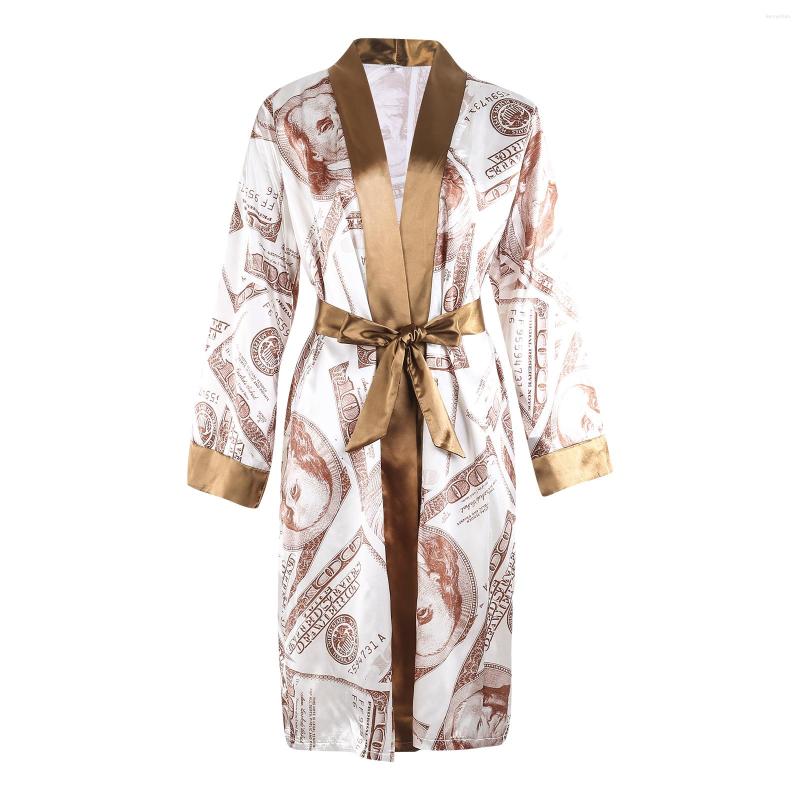 Women' Sleepwear Women' Satin Robe Trendy Dollar Print Long Sleeve Silky Kimono Bathrobe With Belt 2023 Fashion, Pink
Women' Sleepwear Women' Satin Robe Trendy Dollar Print Long Sleeve Silky Kimono Bathrobe With Belt 2023 Fashion, Pink
