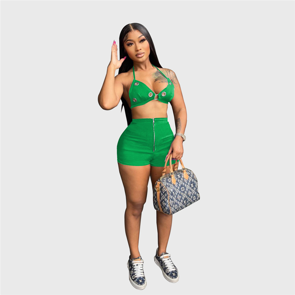 NEW Designer Summer Outfits Women Tracksuits Two Piece Sets Sexy Sleeveless Tank Crop Top and Shorts Sports suits Casual sportswear Bulk Clothing 9450