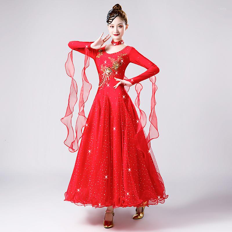 Stage Wear Style Woman Modern Dance Dress Performance National Standard Competition Waltz Costumes WY-217, See chart
Stage Wear Style Woman Modern Dance Dress Performance National Standard Competition Waltz Costumes WY-217, See chart