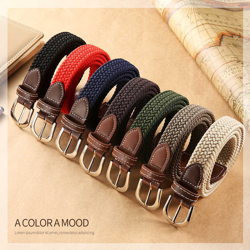 Waist Chain Belts Buckles Men's Women's New pure color women's canvas belt fine elastic belt leisure elastic knitting student pin buckle belt, Black
Waist Chain Belts Buckles Men's Women's New pure color women's canvas belt fine elastic belt leisure elastic knitting student pin buckle belt, Black