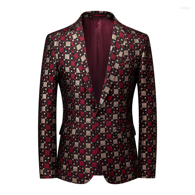 Men's Suits Luxury Chic Blazers Autumn Winter Men Plaid Single Button Man Blazer Embroidered Outerwear Coats, Silver
Men's Suits Luxury Chic Blazers Autumn Winter Men Plaid Single Button Man Blazer Embroidered Outerwear Coats, Silver