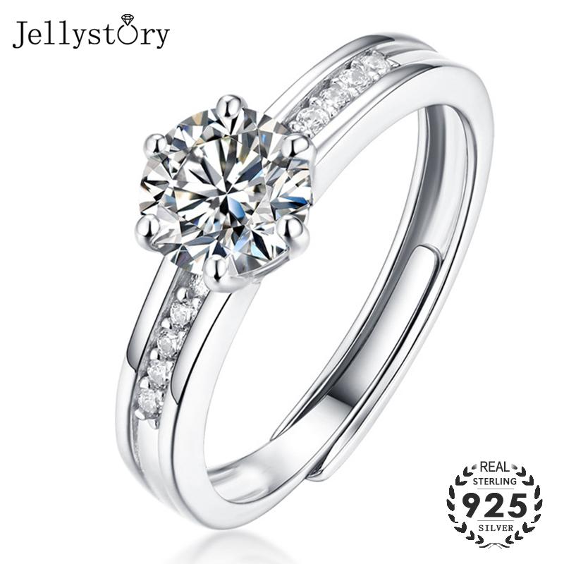 Cluster Rings Jellystory Luxury Charm 925 Sterling Silver 1ct Moissanites Gemstone Fine Jewelry For Female Wedding Engagement Party Ring
Cluster Rings Jellystory Luxury Charm 925 Sterling Silver 1ct Moissanites Gemstone Fine Jewelry For Female Wedding Engagement Party Ring