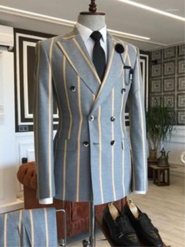 Men's Suits Arrival Wide Stripe Men Peaked Lapel Custom Made Slim Fit Tuxedo Masculino Blazer Prom Daily Wear 2 Pcs Jacket Pants, Blue
Men's Suits Arrival Wide Stripe Men Peaked Lapel Custom Made Slim Fit Tuxedo Masculino Blazer Prom Daily Wear 2 Pcs Jacket Pants, Blue