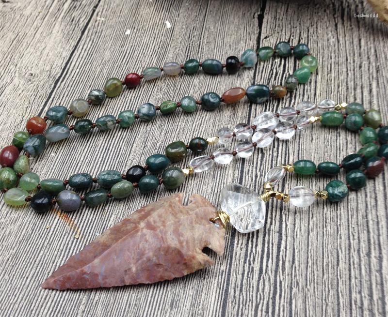 Pendant Necklaces YA2824 Jaspers Stone Arrow Agates Quartz Irregular Nugget Beads Knot Handmade Necklace
Pendant Necklaces YA2824 Jaspers Stone Arrow Agates Quartz Irregular Nugget Beads Knot Handmade Necklace