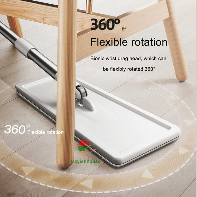 Magic Squeeze With Flat Bucket Rotating Mop For Wash or House Home Cleaning Cleaner Easy