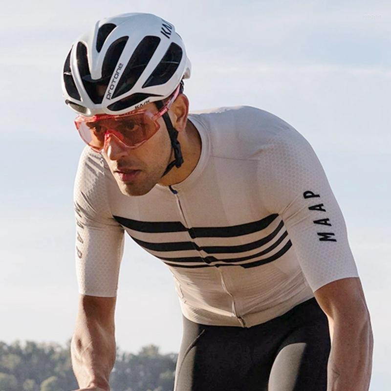 Racing Jackets 2023 Team MAAP Cycling Jersey Men Summer Air Mesh Short Sleeve Style Light Green Color Hem With Webbing Sport Shirt
Racing Jackets 2023 Team MAAP Cycling Jersey Men Summer Air Mesh Short Sleeve Style Light Green Color Hem With Webbing Sport Shirt