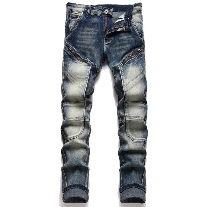 Men's Jeans Pactchwork Trousers For Men Streetwear Denim Pants Trend Brand Casual Solid Biker Simple Design Man Motorcycle Jean Male 230313, Blue
Men's Jeans Pactchwork Trousers For Men Streetwear Denim Pants Trend Brand Casual Solid Biker Simple Design Man Motorcycle Jean Male 230313, Blue