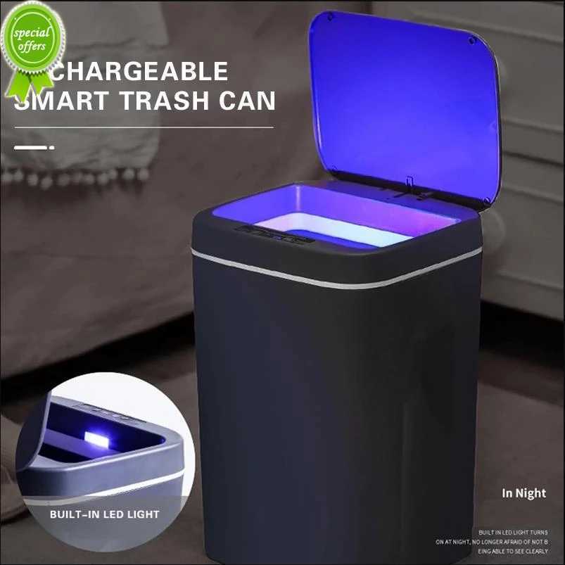 New 12/14/16L Intelligent Trash Can Automatic Sensor Dustbin Sensor Electric Waste Bin Home Rubbish Can For Kitchen Bathroom Garbage
