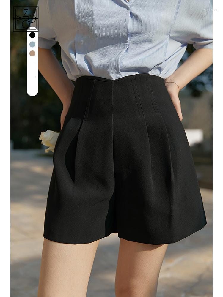 Women's Shorts ZIQIAO Suit Drape Black Zipper Waist High Japanese Casual Pleated Design A-LINE Pant Solid Summer Thin
Women's Shorts ZIQIAO Suit Drape Black Zipper Waist High Japanese Casual Pleated Design A-LINE Pant Solid Summer Thin