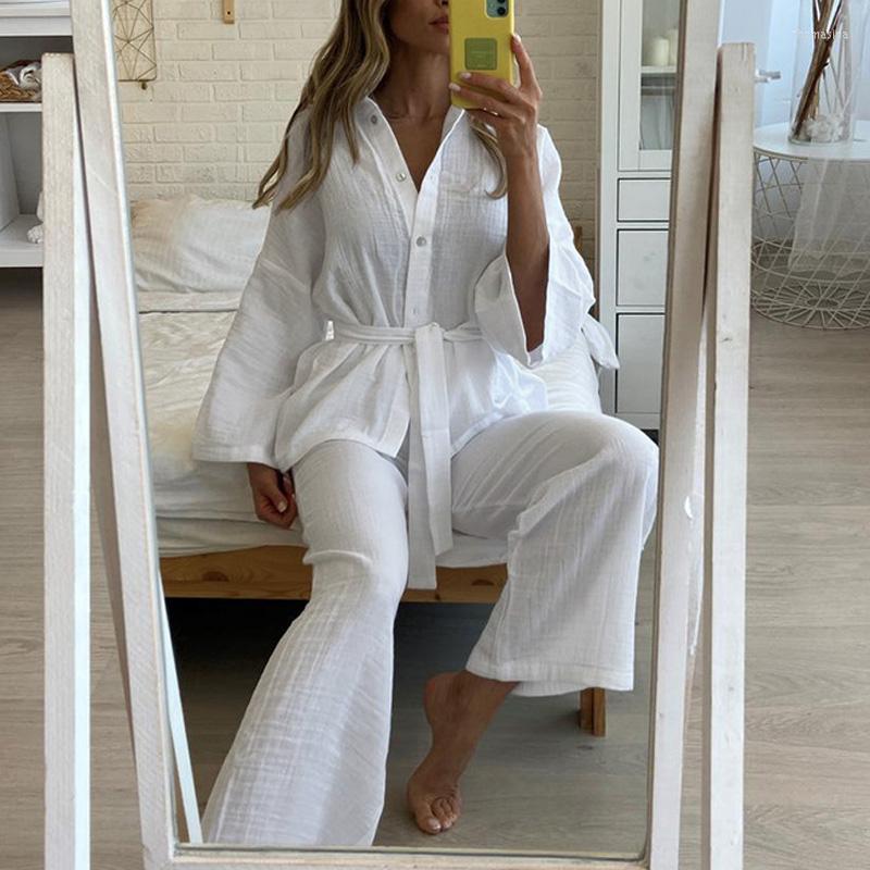 Women' Tracksuits Women Causal Long Sleeve Loose Outfits Elegant Lapel Collar Button Shirt & Wide Leg Pant Suit Fashion Tie-up Solid, 01 blue
Women' Tracksuits Women Causal Long Sleeve Loose Outfits Elegant Lapel Collar Button Shirt & Wide Leg Pant Suit Fashion Tie-up Solid, 01 blue