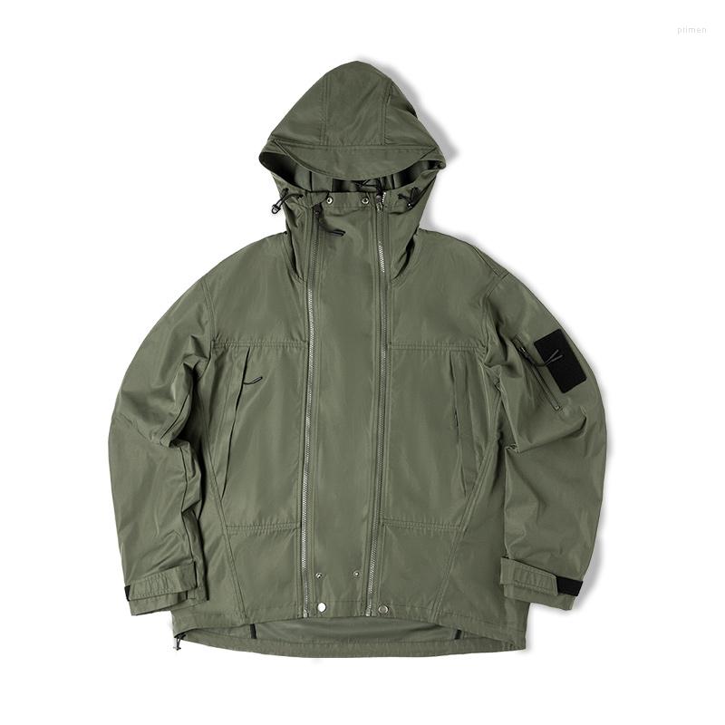 Men' Hoodies Maden Retro Double Zipper Tactical Jackets Wear Resistant Wrinkle Hooded Windproof Jacket Men' Outdoor Casual Top, Army green 
Men' Hoodies Maden Retro Double Zipper Tactical Jackets Wear Resistant Wrinkle Hooded Windproof Jacket Men' Outdoor Casual Top, Army green