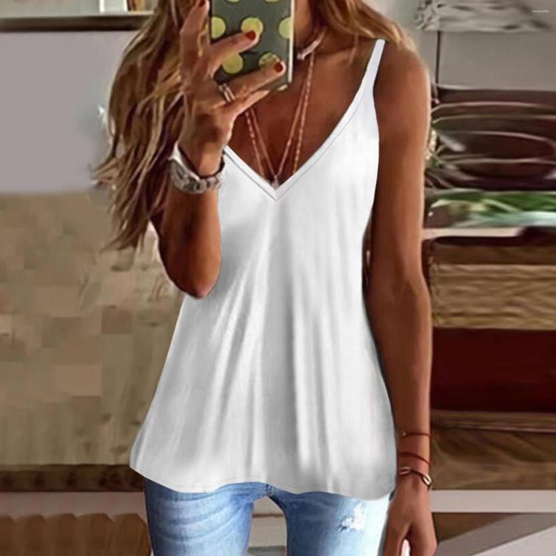 Women's Tanks 2023 Ladies Shirt Women Solid Color Casual V Neck Loose Spaghetti Strap Camisole Sleeveless Tee Tops Street Tank T-shirt 
Women's Tanks 2023 Ladies Shirt Women Solid Color Casual V Neck Loose Spaghetti Strap Camisole Sleeveless Tee Tops Street Tank T-shirt