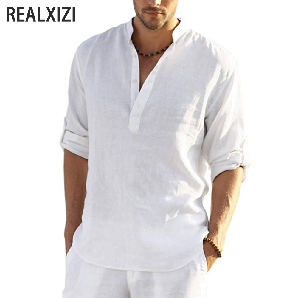Men's Casual Shirts Shirt V-neck Sweatshirt Cotton Linen Blouse Loose Fashion Long Sleeve Spring Summer Brand Streetwear Tops 230313, Blue
Men's Casual Shirts Shirt V-neck Sweatshirt Cotton Linen Blouse Loose Fashion Long Sleeve Spring Summer Brand Streetwear Tops 230313, Blue