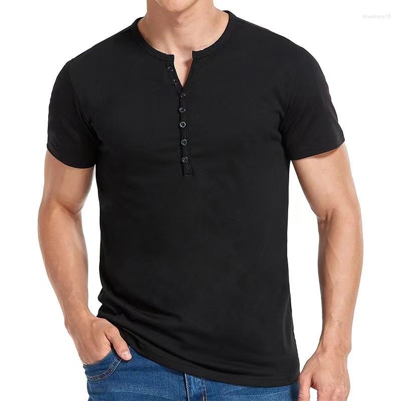 Men's T Shirts T-Shirt Solid Cotton Top Button Shirt Men's Short Sleeve Street Wear Clothing S-3XL Elastic, Tt03
Men's T Shirts T-Shirt Solid Cotton Top Button Shirt Men's Short Sleeve Street Wear Clothing S-3XL Elastic, Tt03