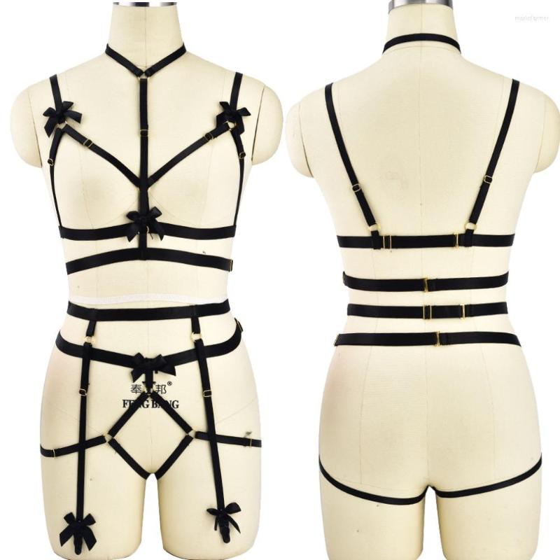 Garters Black Bow Body Harness Set Gold Accessories Adjustable Crop Top Goth Garter Pole Dance Bondage Stockings Belt, P0200
Garters Black Bow Body Harness Set Gold Accessories Adjustable Crop Top Goth Garter Pole Dance Bondage Stockings Belt, P0200