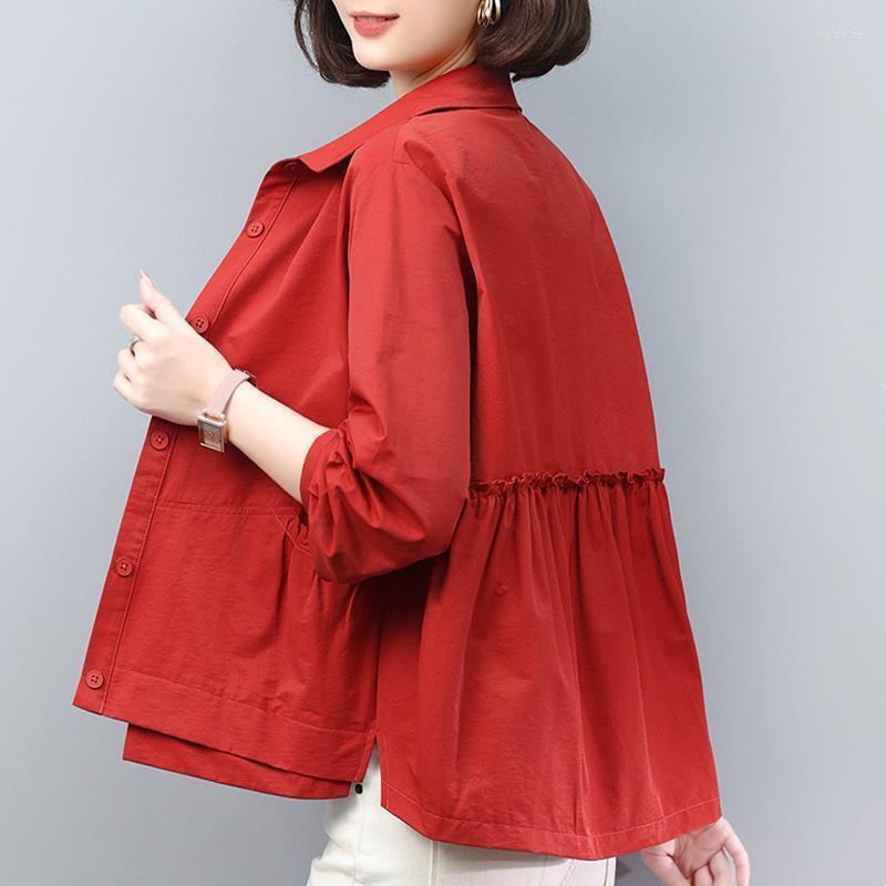 Women's Trench Coats Women Jackets 2023 Spring Autumn Fashion Casual Long-sleeved Short Shirt Women's Windbreaker Female Jacket Outwear, Brown
Women's Trench Coats Women Jackets 2023 Spring Autumn Fashion Casual Long-sleeved Short Shirt Women's Windbreaker Female Jacket Outwear, Brown