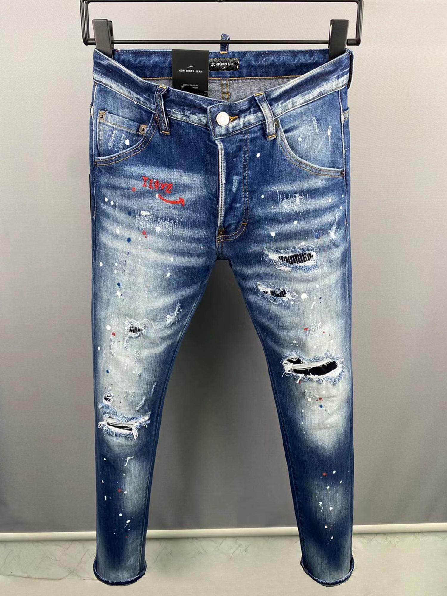 DSQ PHANTOM TURTLE Men's Jeans Classic Fashion Man Jeans Hip Hop Rock Moto Mens Casual Design Ripped Jeans Distressed Skinny Denim Biker Jeans 6916, As picture
DSQ PHANTOM TURTLE Men's Jeans Classic Fashion Man Jeans Hip Hop Rock Moto Mens Casual Design Ripped Jeans Distressed Skinny Denim Biker Jeans 6916, As picture
