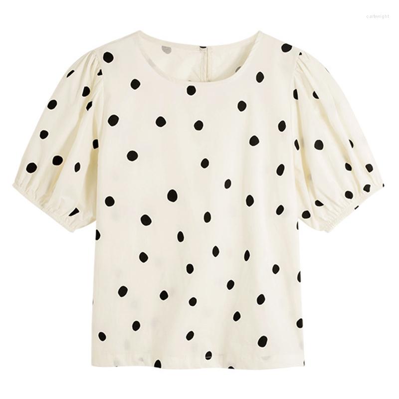 Women' Blouses Women Puff Half Sleeve Shirts French Style Vintage Polka Dot Print Chiffon Blouse Round Neck Keyhole Back Loose Tee Tops, Picture shown
Women' Blouses Women Puff Half Sleeve Shirts French Style Vintage Polka Dot Print Chiffon Blouse Round Neck Keyhole Back Loose Tee Tops, Picture shown