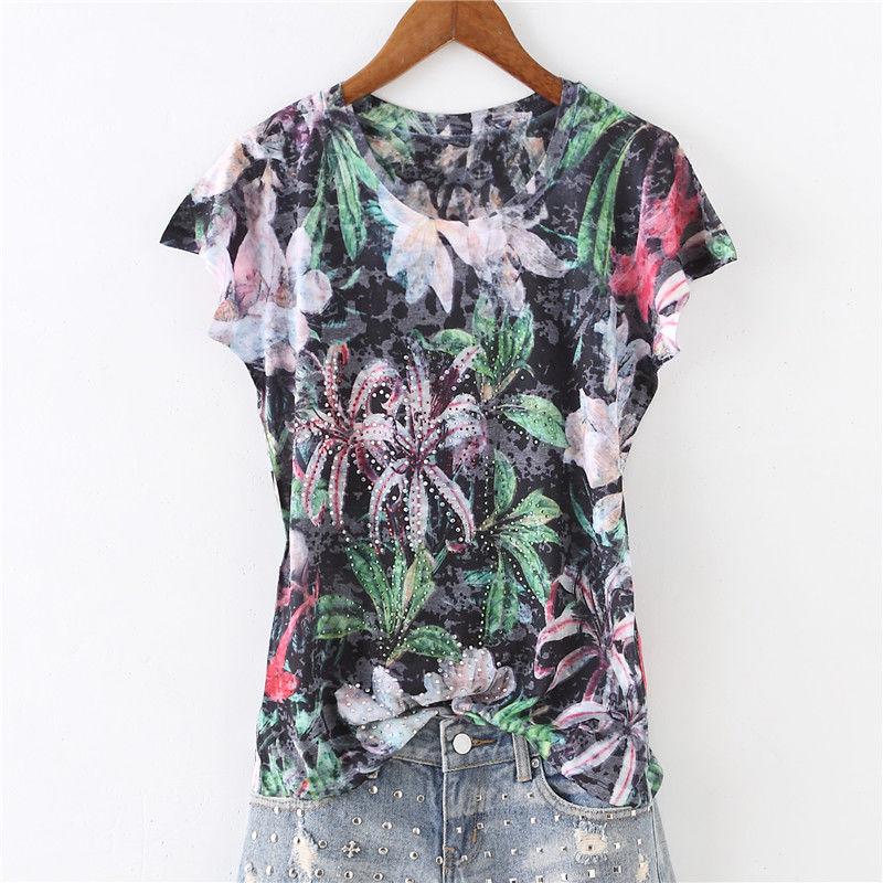 Women's T Shirts Short Sleeve Tees Women 2023 Summer -5XL All Match Diamond Printed Distressed Thin Slim O-neck Plus Size Color Cotton Top, Picture shown
Women's T Shirts Short Sleeve Tees Women 2023 Summer -5XL All Match Diamond Printed Distressed Thin Slim O-neck Plus Size Color Cotton Top, Picture shown