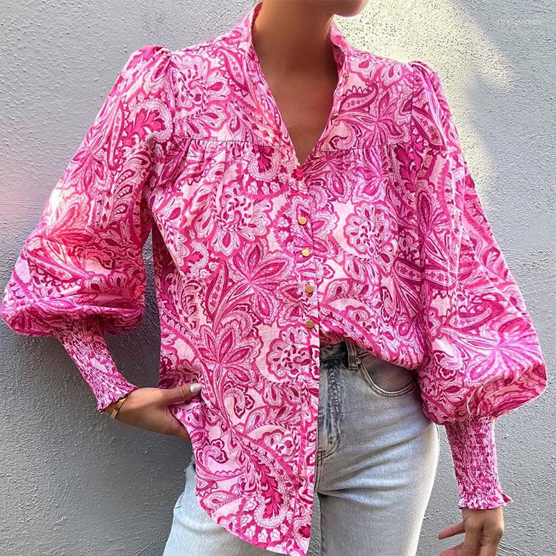 Women' Blouses Fresh Sweet 2023 Spring Printed Elegant Women' Clothing Puff Sleeve Lapel Long Top Lining, Rose red
Women' Blouses Fresh Sweet 2023 Spring Printed Elegant Women' Clothing Puff Sleeve Lapel Long Top Lining, Rose red