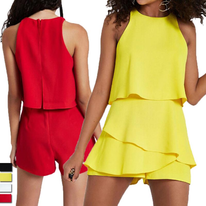 Women' Jumpsuits & Rompers Chiffon Playsuit Women Bodycon Clubwear Solid Loose Romper Summer Ladies Sexy Party Jumpsuit Trousers, Black
Women' Jumpsuits & Rompers Chiffon Playsuit Women Bodycon Clubwear Solid Loose Romper Summer Ladies Sexy Party Jumpsuit Trousers, Black