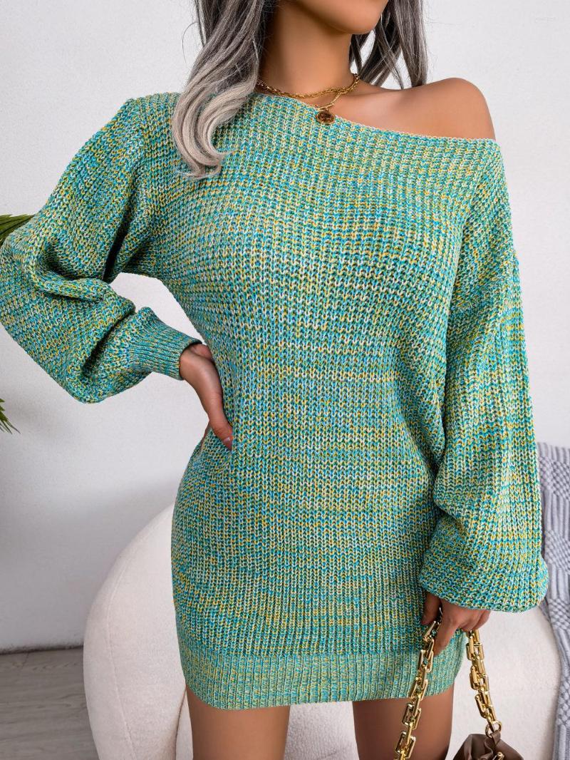 Casual Dresses 2023 Autumn Knitted Sweater Dress Women Off Shoulder Colorful Lantern Sleeve Bodycon Mini Sexy Vestidos De Mujer, Color1
Casual Dresses 2023 Autumn Knitted Sweater Dress Women Off Shoulder Colorful Lantern Sleeve Bodycon Mini Sexy Vestidos De Mujer, Color1