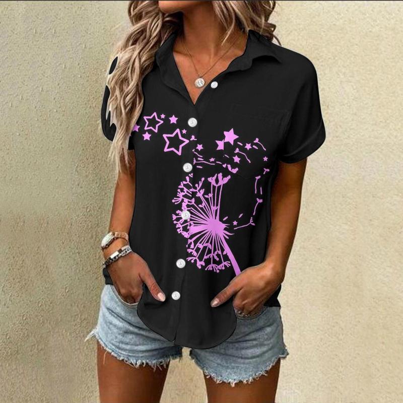 Women' Blouses Womens Spring Summer Flower Printed Short Sleeve V Neck Dress Up Shirts For Women Quick Dry Long, Purple
Women' Blouses Womens Spring Summer Flower Printed Short Sleeve V Neck Dress Up Shirts For Women Quick Dry Long, Purple