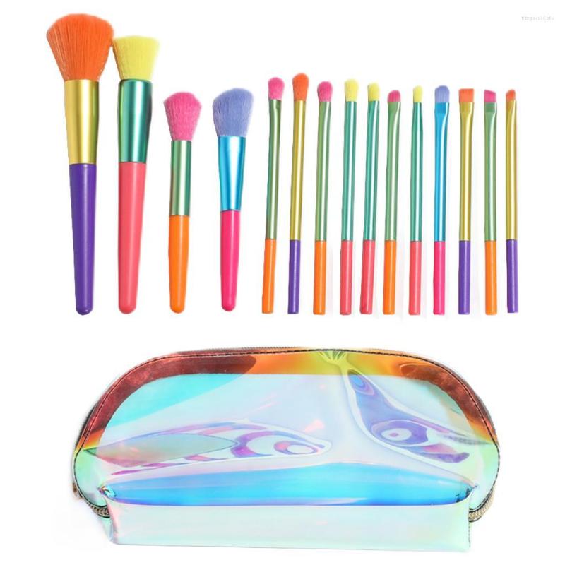 Makeup Brushes 15x Set With Case Cosmetic Kit For Contouring Lip