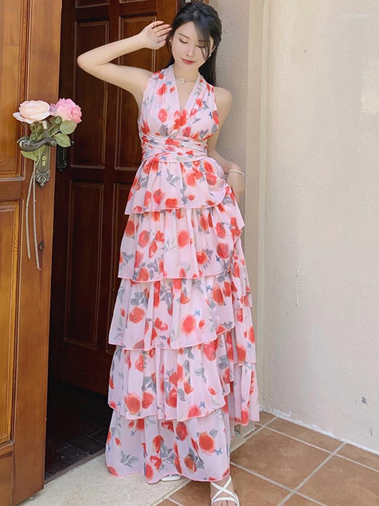 Casual Dresses French Elegant Women Evening Dress Sweet Sexy Halter Corset Slim Maxi Party Vacation Prom Lady Robe Femme Mujer Vestidos, Pink
Casual Dresses French Elegant Women Evening Dress Sweet Sexy Halter Corset Slim Maxi Party Vacation Prom Lady Robe Femme Mujer Vestidos, Pink