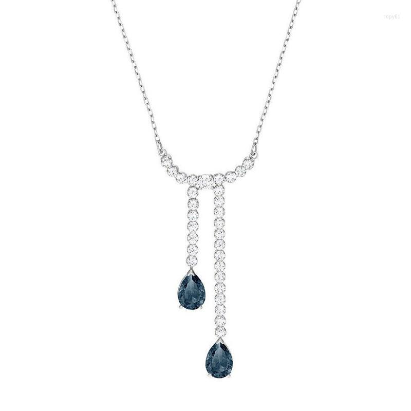 Pendant Necklaces Fashion Retro Blue Tassel Drops And Necklace Chain To Women Clavicle Choker Jewelry
Pendant Necklaces Fashion Retro Blue Tassel Drops And Necklace Chain To Women Clavicle Choker Jewelry