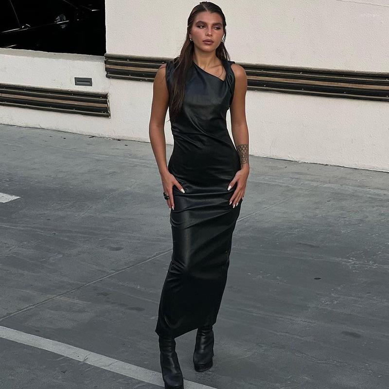 Casual Dresses Women' Dress 2023 PU Leather Fashion Retro French Sleeveless Tight Hip Long Black
Casual Dresses Women' Dress 2023 PU Leather Fashion Retro French Sleeveless Tight Hip Long Black