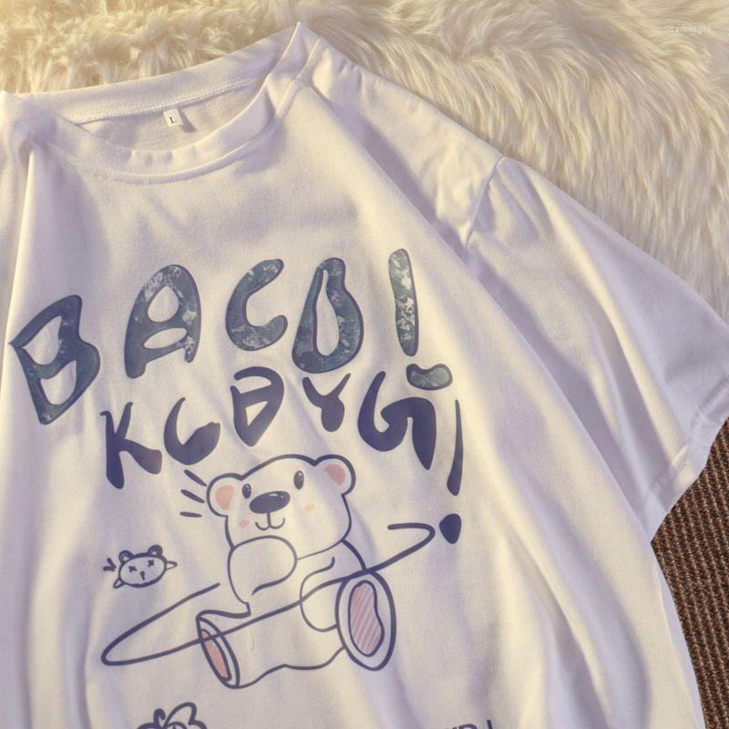 Women's T Shirts 2023 Summer T-shirt Punk Korean Cute Bear Lovers Half-sleeved Top Loose Student Preppy Women Trend Kawaii Streetwear, Black
Women's T Shirts 2023 Summer T-shirt Punk Korean Cute Bear Lovers Half-sleeved Top Loose Student Preppy Women Trend Kawaii Streetwear, Black