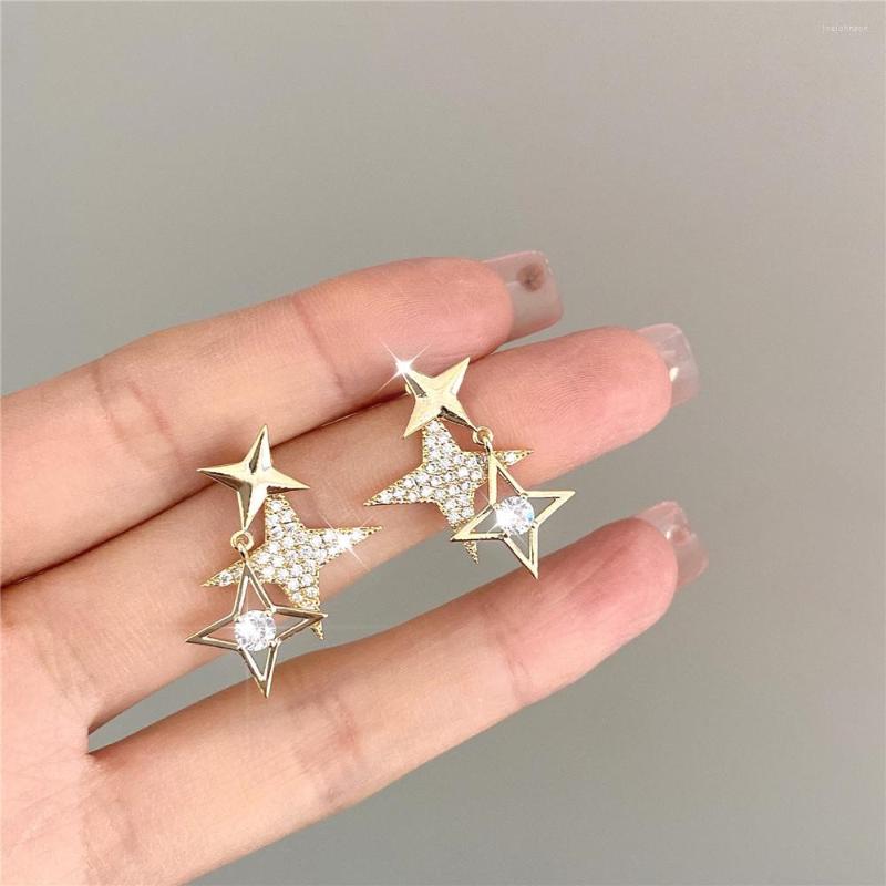 Hoop Earrings Fashion Four Star Zircon S925 Silver Needle Female Korean Versatile Wholesale
Hoop Earrings Fashion Four Star Zircon S925 Silver Needle Female Korean Versatile Wholesale