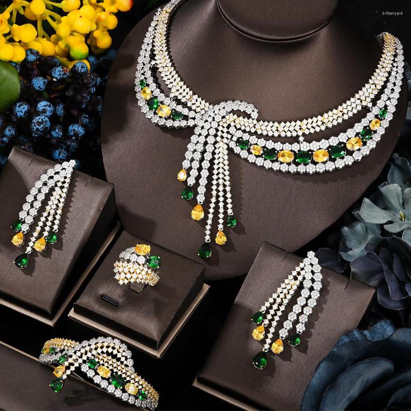 Necklace Earrings Set GODKI Green CZ Luxury African For Women Wedding Party Zircon Crystal Dubai Bridal Jewelry Gift, Picture shown
Necklace Earrings Set GODKI Green CZ Luxury African For Women Wedding Party Zircon Crystal Dubai Bridal Jewelry Gift, Picture shown