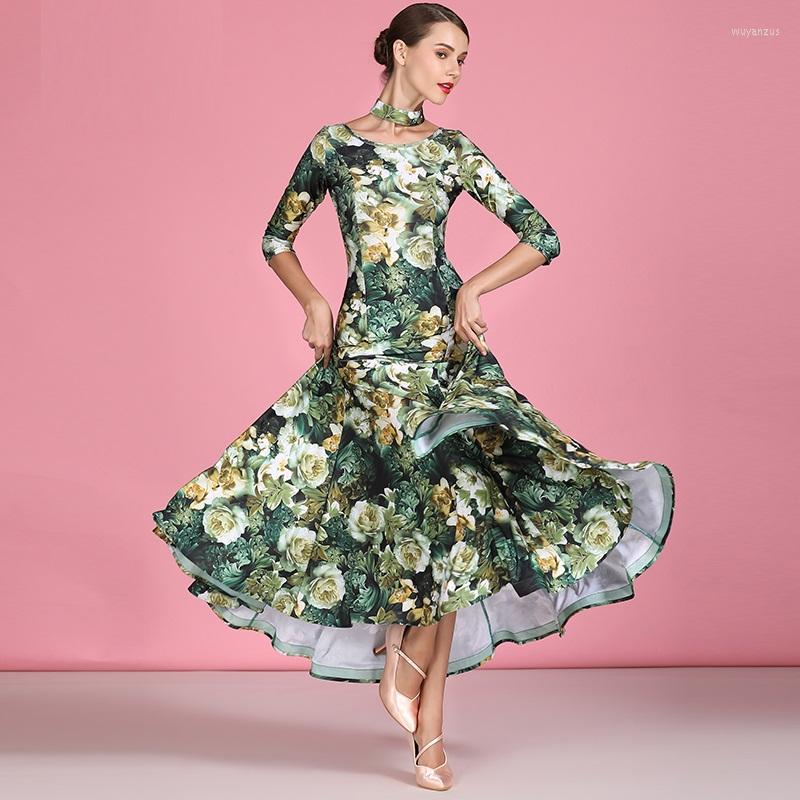 Stage Wear H2575 Lady Modern Dance Printed Dress Women National Standard Big Hemline Professional Performance Competition, Green
Stage Wear H2575 Lady Modern Dance Printed Dress Women National Standard Big Hemline Professional Performance Competition, Green