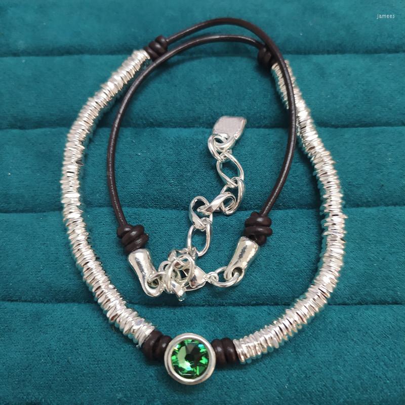 Chains European And American Original Fashion Electroplating 925 Silver Transparent Green Crystal Necklace Creative Jewelry Gift
Chains European And American Original Fashion Electroplating 925 Silver Transparent Green Crystal Necklace Creative Jewelry Gift