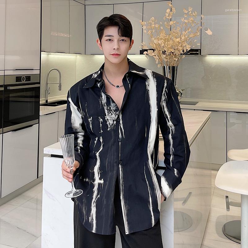 Men's Casual Shirts Men Spring Printed Lapel Long Sleeve Streetwear Tops 2023 Korean Loose Fashion Blouse Camisas Clothing I86, Black
Men's Casual Shirts Men Spring Printed Lapel Long Sleeve Streetwear Tops 2023 Korean Loose Fashion Blouse Camisas Clothing I86, Black