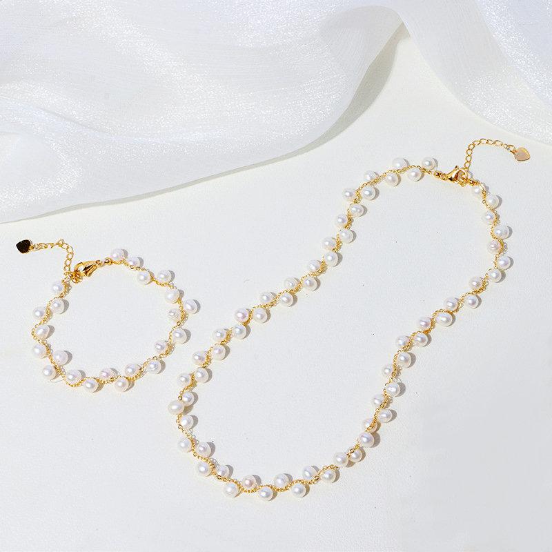 Necklace Earrings Set 2pcs Per Luxury Natural Pearl Korean Ins Chokers Bracelet Jewelry Lady Costume, Picture shown
Necklace Earrings Set 2pcs Per Luxury Natural Pearl Korean Ins Chokers Bracelet Jewelry Lady Costume, Picture shown
