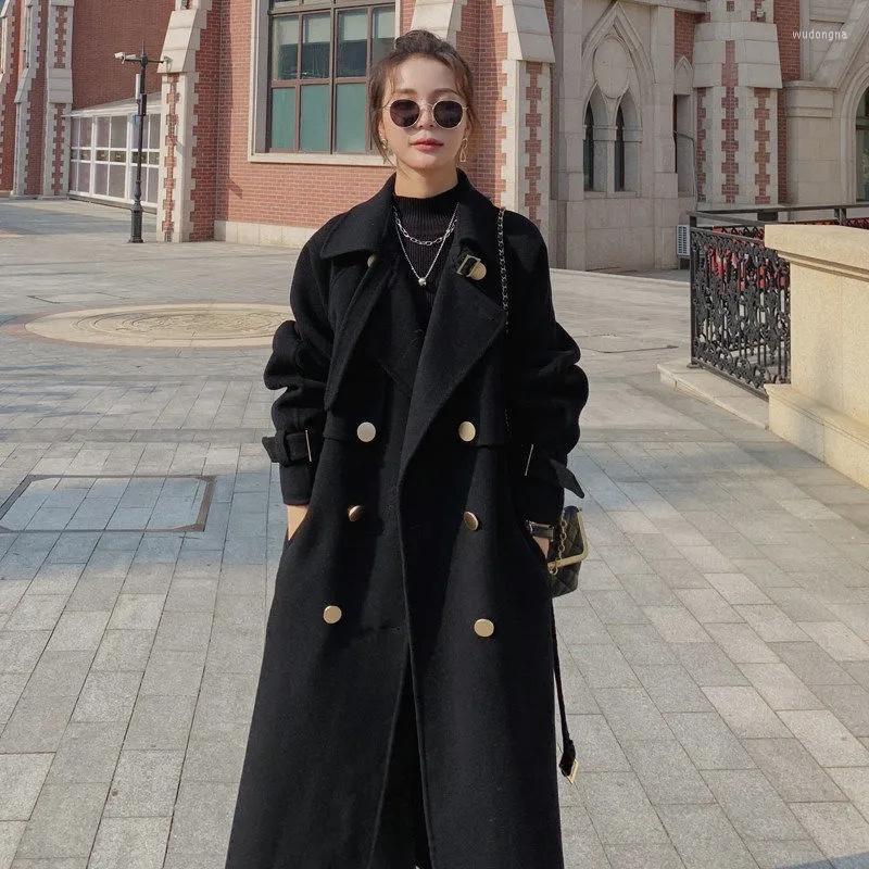Women' Wool Woman Long Coat Black Korean Loose Women 2023 Winter Fashion Double Breasted Belt Windbreaker Female Jackets
Women' Wool Woman Long Coat Black Korean Loose Women 2023 Winter Fashion Double Breasted Belt Windbreaker Female Jackets