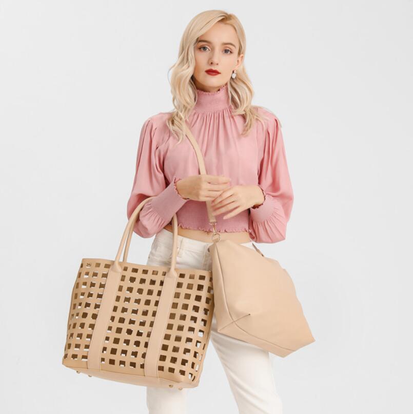 Fashion Tote Women's bag cut-out design 2-piece handbag hand