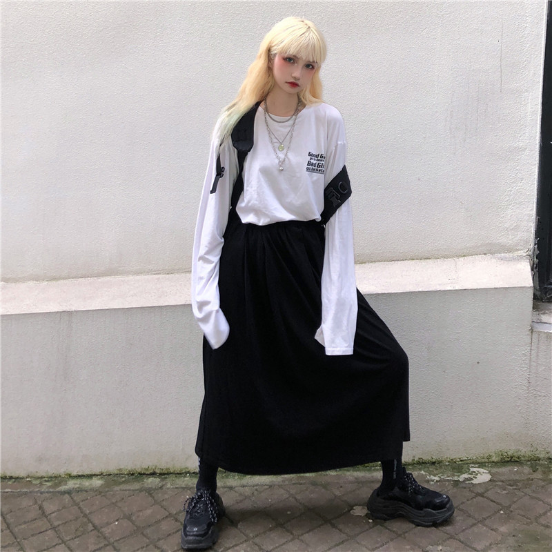 Skirts Long Skirt Women Solid Simple All Match High Waist Skirts Womens Korean Fashion Females Casual Comfortable Vintage Harajuku Soft 230313