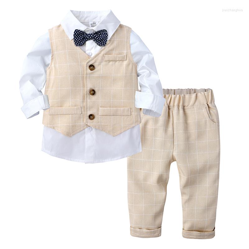 Clothing Sets Autumn Children Boys Classic Lattice Kid Clothes 3Pcs Vest White Bowtie Shirt Pants Toddler Suit M30, 001
Clothing Sets Autumn Children Boys Classic Lattice Kid Clothes 3Pcs Vest White Bowtie Shirt Pants Toddler Suit M30, 001