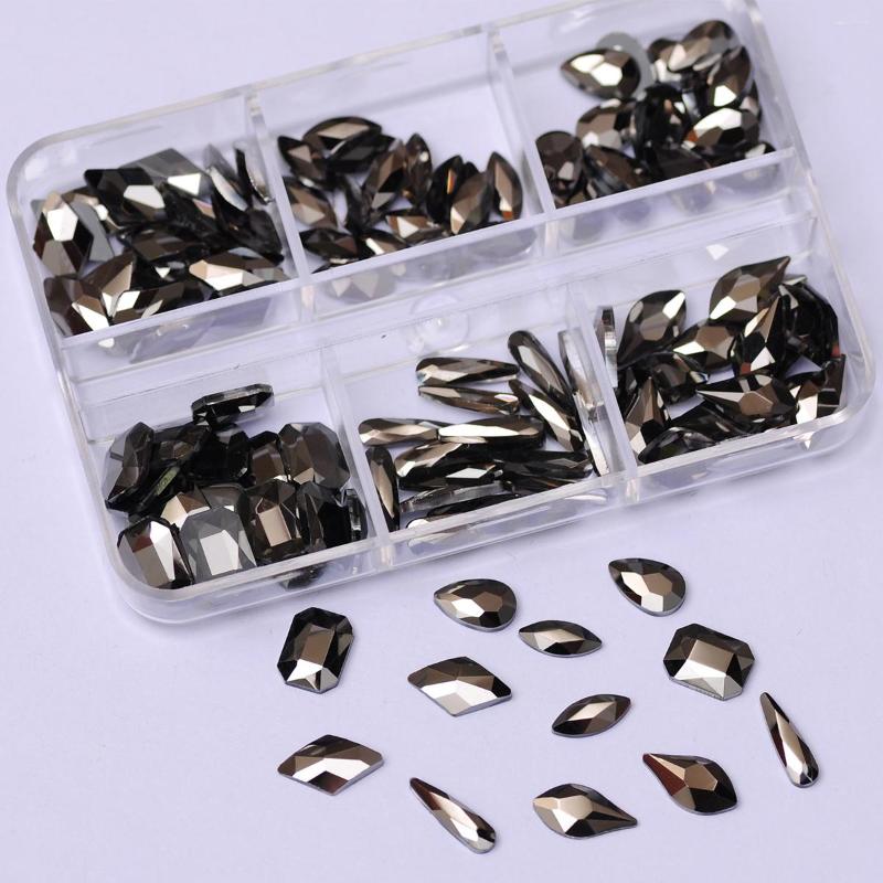 Nail Art Decorations 6 Grids/Box Mixed Shapes Hematite/Aurum Rhinestones Accesories Flat Bottom Glitter Gems DIY Nails 3D Decoration
Nail Art Decorations 6 Grids/Box Mixed Shapes Hematite/Aurum Rhinestones Accesories Flat Bottom Glitter Gems DIY Nails 3D Decoration