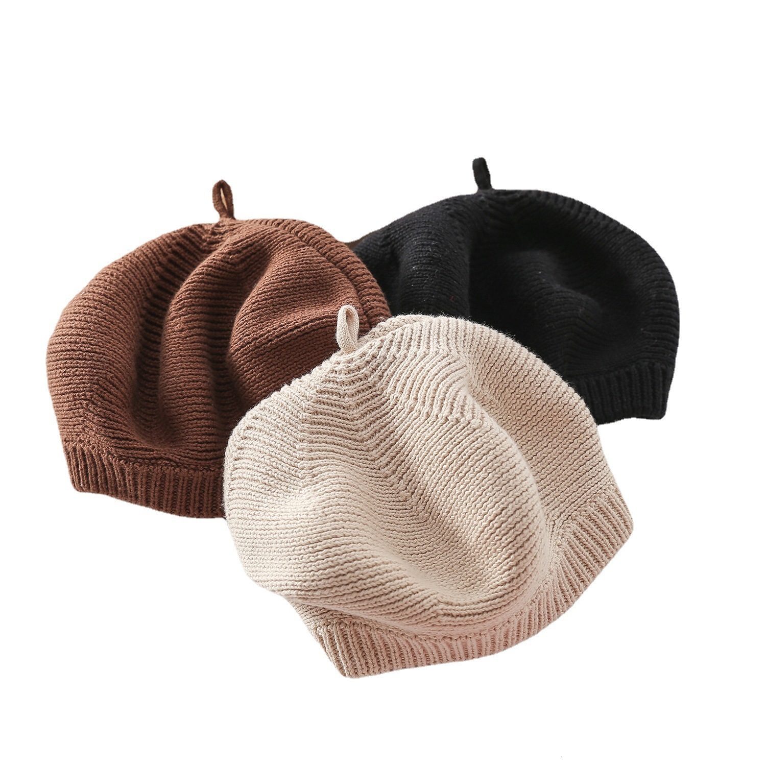 Caps Hats Autumn born Baby Girls Berets Infant Baby Girls Boys Casual Woolen Hat Toddler Kids Cotton Knitting Caps 230313