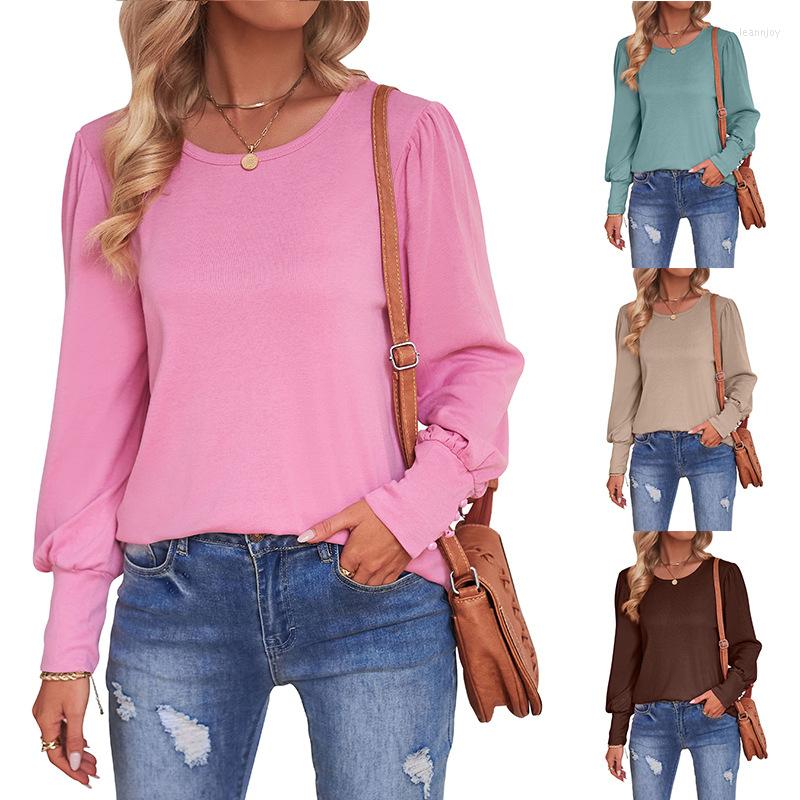 Women's T Shirts 2023 Women's Autumn Winter Loose Casual Puff Sleeve Button Long T-shirt Top Solid Color O Neck Fashion, Lake
Women's T Shirts 2023 Women's Autumn Winter Loose Casual Puff Sleeve Button Long T-shirt Top Solid Color O Neck Fashion, Lake