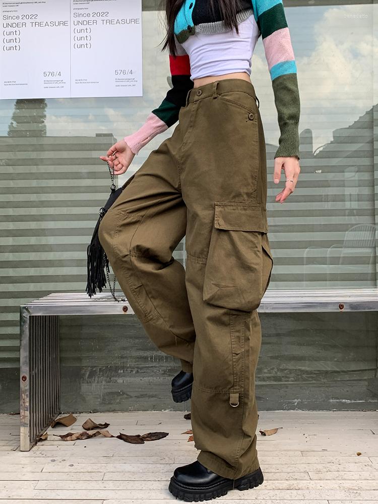 Women' Pants Women Fashion Streetwear Vintage Cargo Korean Student Pockets Wide Leg High Waist Straight Trousers Y2k Overalls Clothes 
Women' Pants Women Fashion Streetwear Vintage Cargo Korean Student Pockets Wide Leg High Waist Straight Trousers Y2k Overalls Clothes